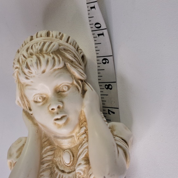 Boy Playing Saxophone Girl Holding Ears Vintage 1971 Kendrick Unversal Statuary - Picture 10 of 12